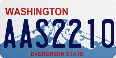 WA license plate AAS2210