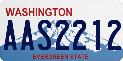 WA license plate AAS2212