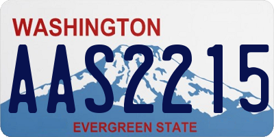 WA license plate AAS2215