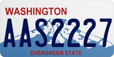 WA license plate AAS2227