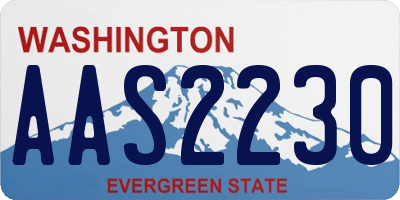 WA license plate AAS2230