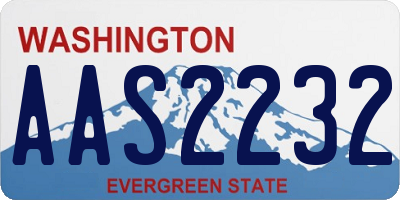 WA license plate AAS2232