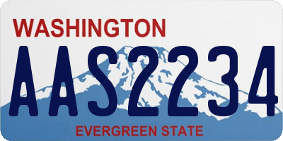 WA license plate AAS2234
