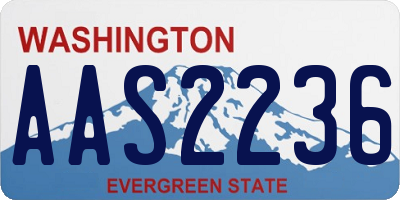 WA license plate AAS2236