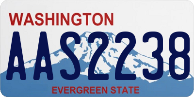 WA license plate AAS2238