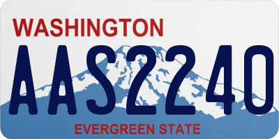 WA license plate AAS2240