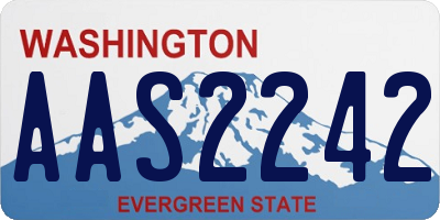 WA license plate AAS2242