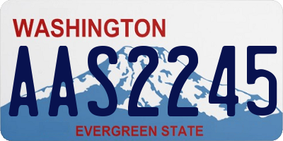 WA license plate AAS2245