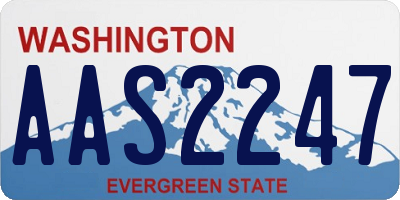 WA license plate AAS2247