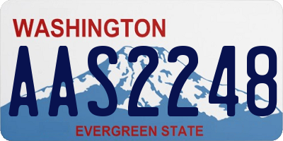 WA license plate AAS2248