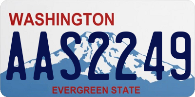 WA license plate AAS2249
