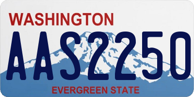 WA license plate AAS2250