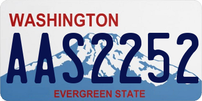 WA license plate AAS2252