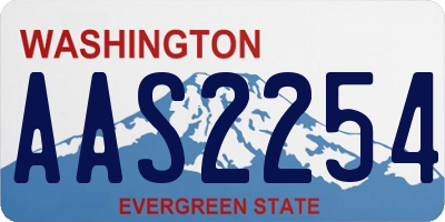 WA license plate AAS2254