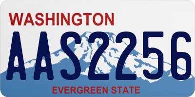 WA license plate AAS2256