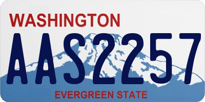 WA license plate AAS2257