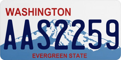 WA license plate AAS2259