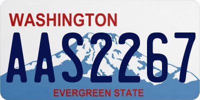 WA license plate AAS2267