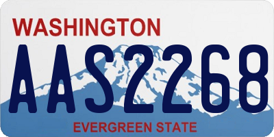 WA license plate AAS2268
