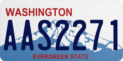 WA license plate AAS2271