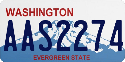 WA license plate AAS2274