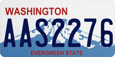 WA license plate AAS2276