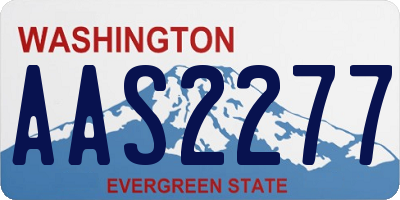 WA license plate AAS2277