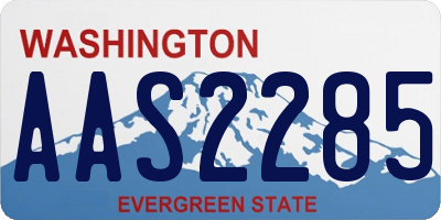 WA license plate AAS2285