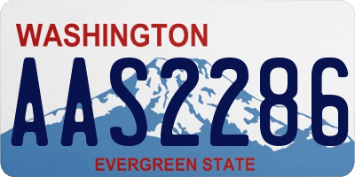 WA license plate AAS2286