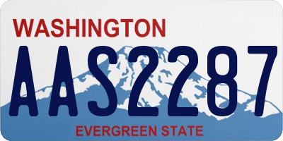 WA license plate AAS2287