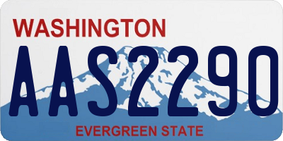 WA license plate AAS2290
