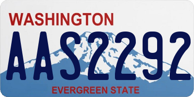 WA license plate AAS2292