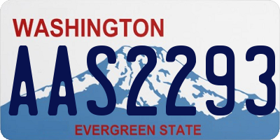 WA license plate AAS2293