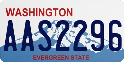 WA license plate AAS2296