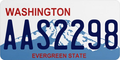 WA license plate AAS2298