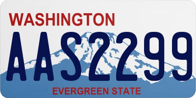 WA license plate AAS2299