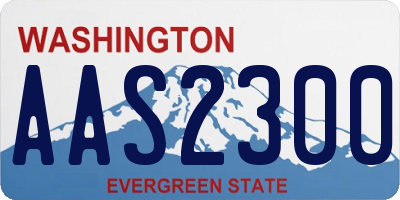 WA license plate AAS2300
