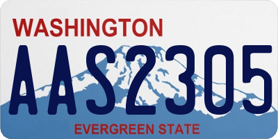 WA license plate AAS2305