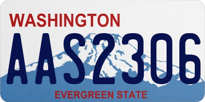 WA license plate AAS2306