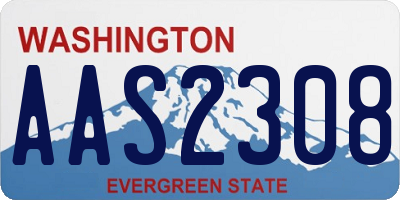 WA license plate AAS2308