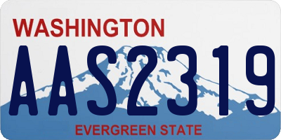 WA license plate AAS2319