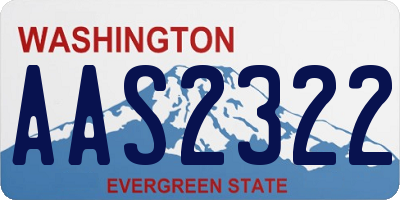 WA license plate AAS2322