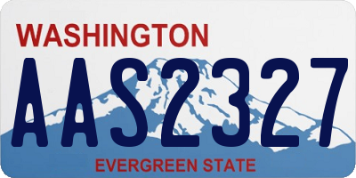 WA license plate AAS2327