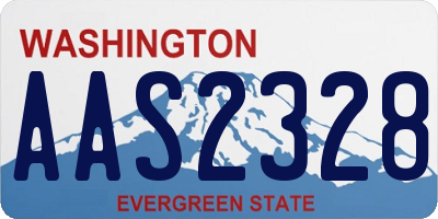 WA license plate AAS2328
