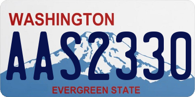 WA license plate AAS2330