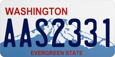 WA license plate AAS2331