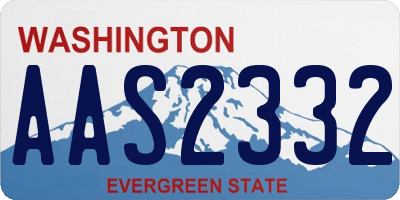 WA license plate AAS2332
