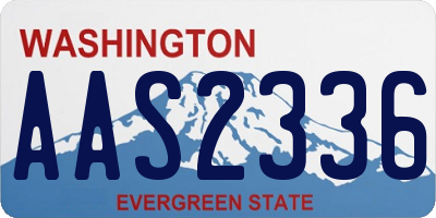 WA license plate AAS2336