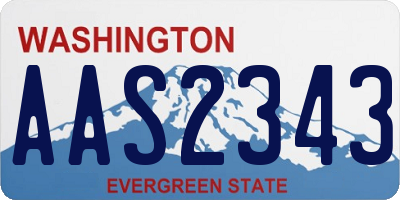 WA license plate AAS2343
