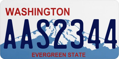 WA license plate AAS2344